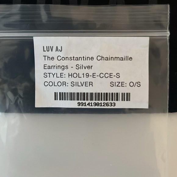 LUV AJ - NWT - CONSTANTINE CHAINMAILLE EARRINGS- SILVER - Picture 6 of 6